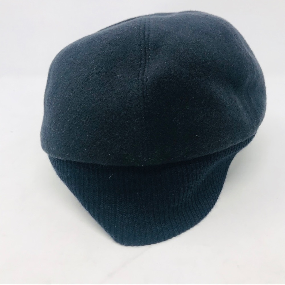 Barney's New York Black Wool Cashmere Driving Hat - Picture 4 of 8